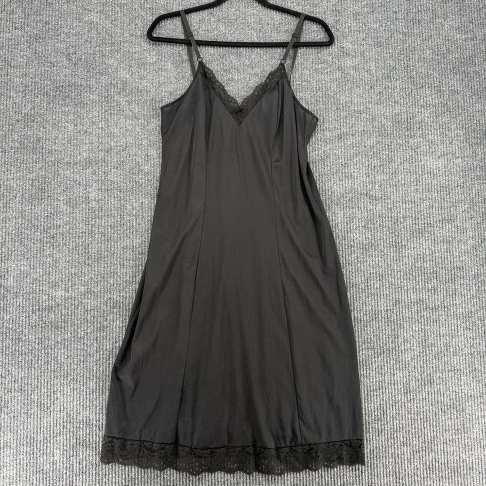 Vintage black lace babydoll slip dress women's 36 Sears made in USA 90s